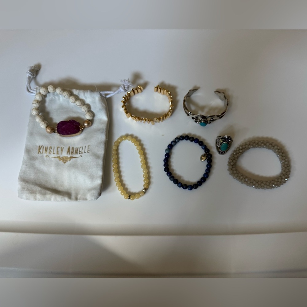 Kinsley Armelle Gold and Blue Bracelet Collection
